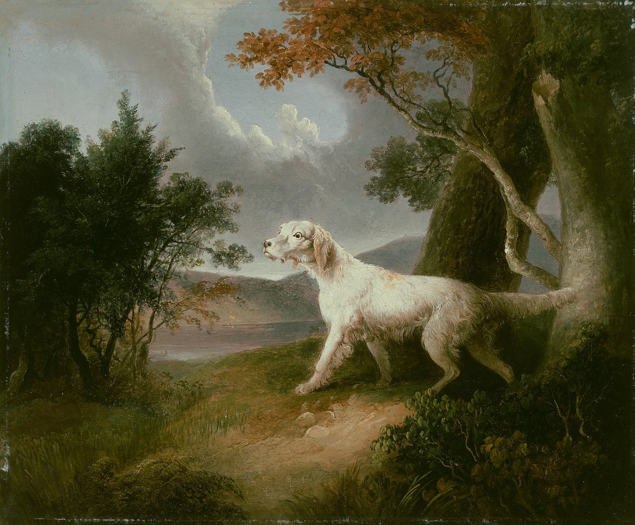 有狗的风景，1832年。 作者 托马斯·多蒂