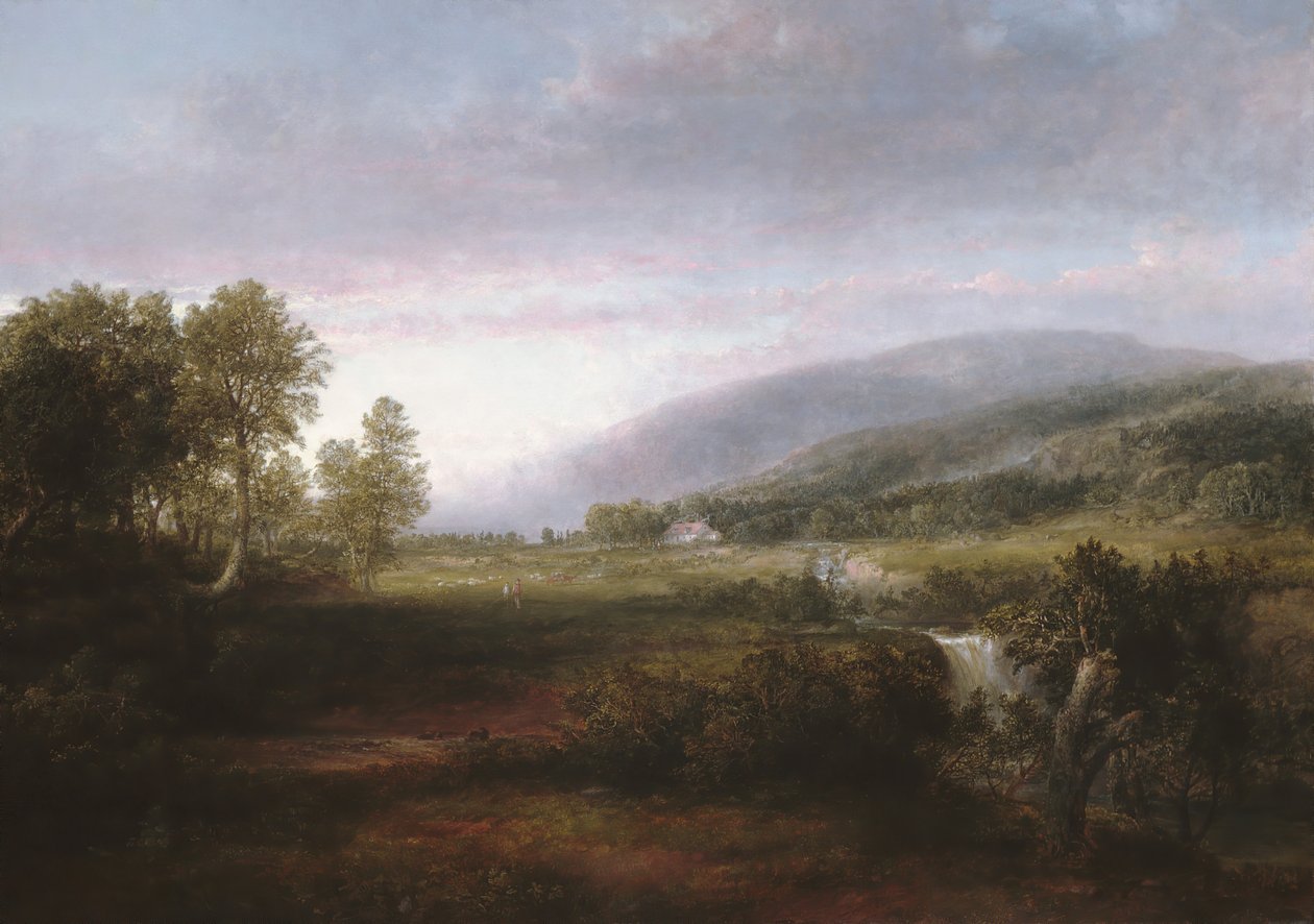 春季景观，约。 1853-56。 作者 托马斯·多蒂