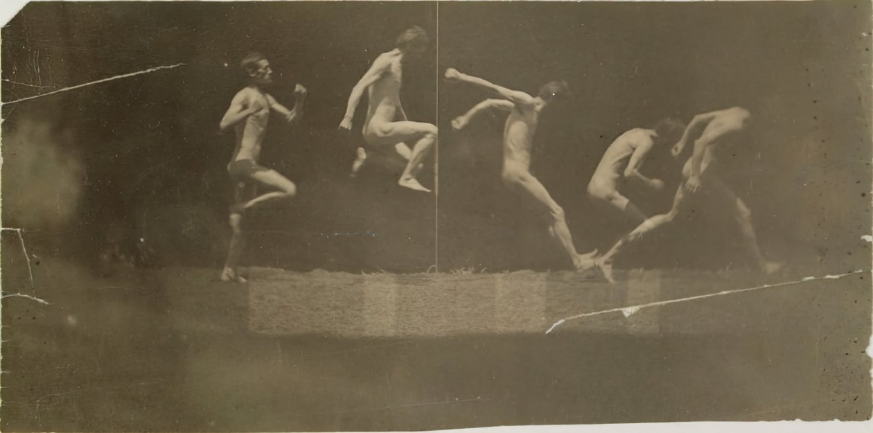 乔治-雷诺兹的Marey Wheel照片，1884年。 作者 托马斯·埃金斯