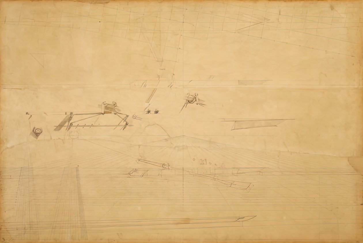比格林兄弟翻转木桩的透视画，1873年。 作者 托马斯·埃金斯