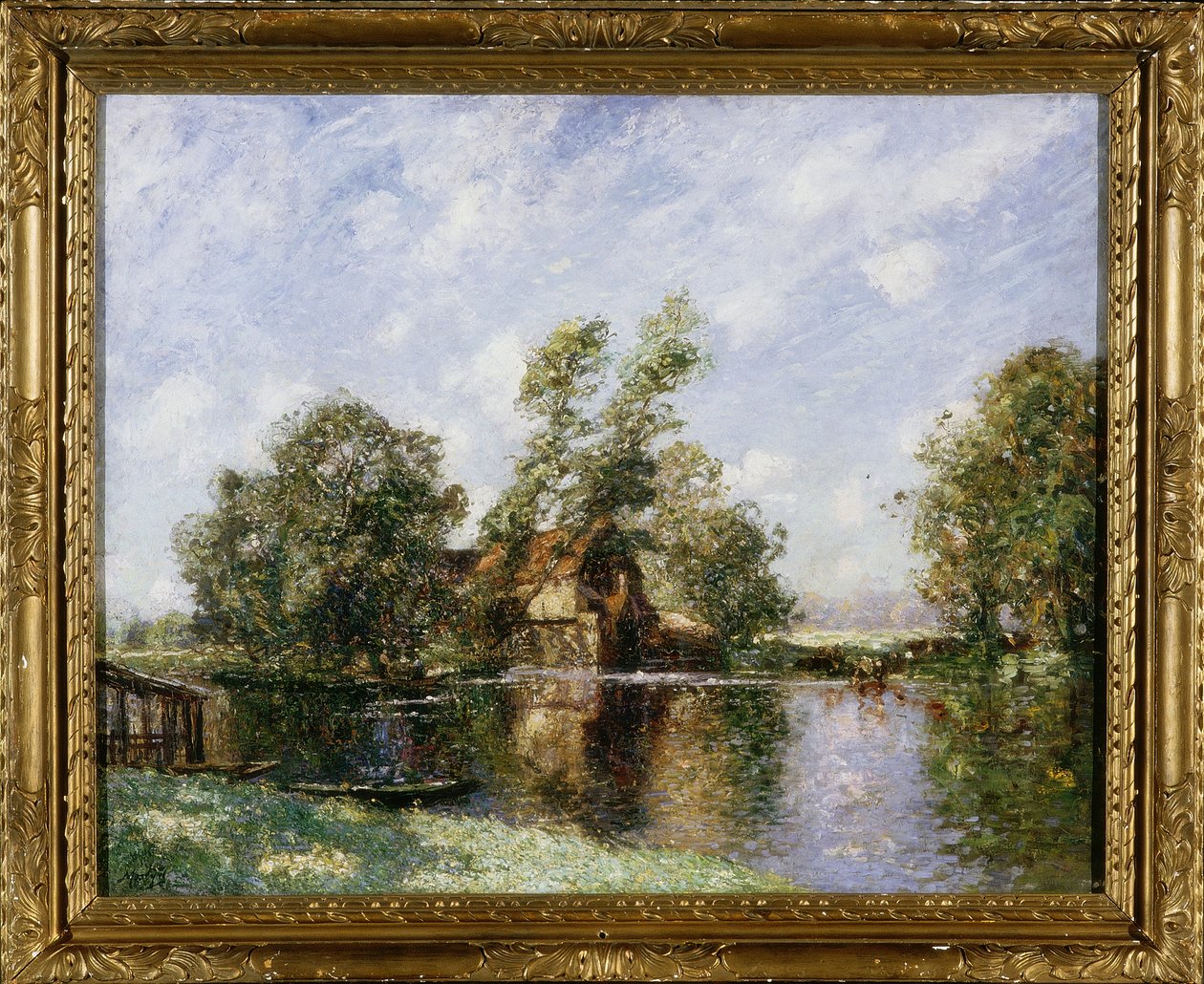 The Old Mill，Houghton，Cambridgeshire，c.1907 作者 托马斯·埃德温·莫斯汀