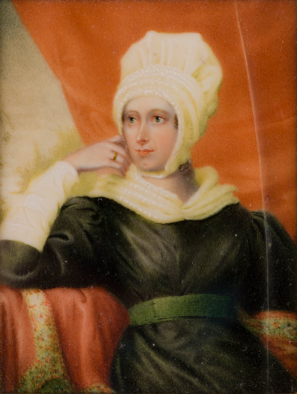 凯瑟琳·曼纳斯夫人肖像，c.1st Lady Forester（1779-1829），c.1829（油画和象牙） 作者 托马斯·猎鹰·马歇尔