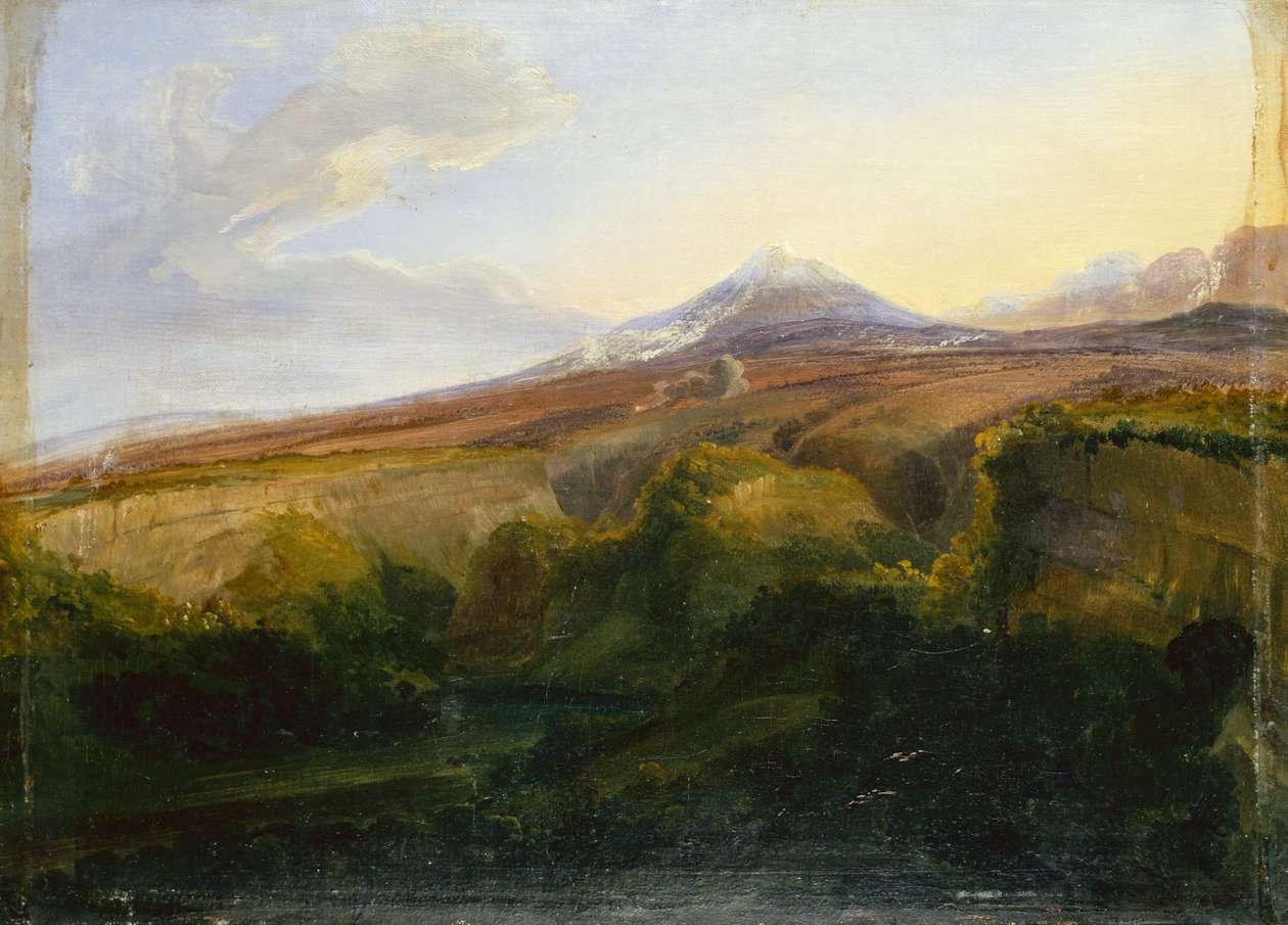 维苏威火山景色（木板油画） 作者 托马斯·费恩利