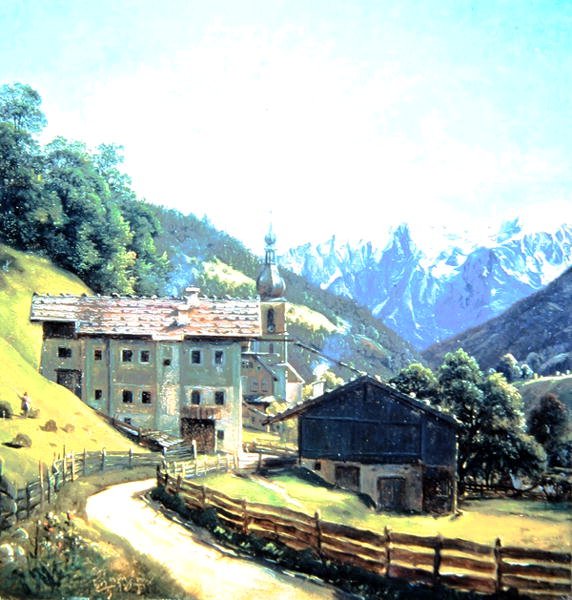 Ramsau（纸上油画） 作者 托马斯·费恩利