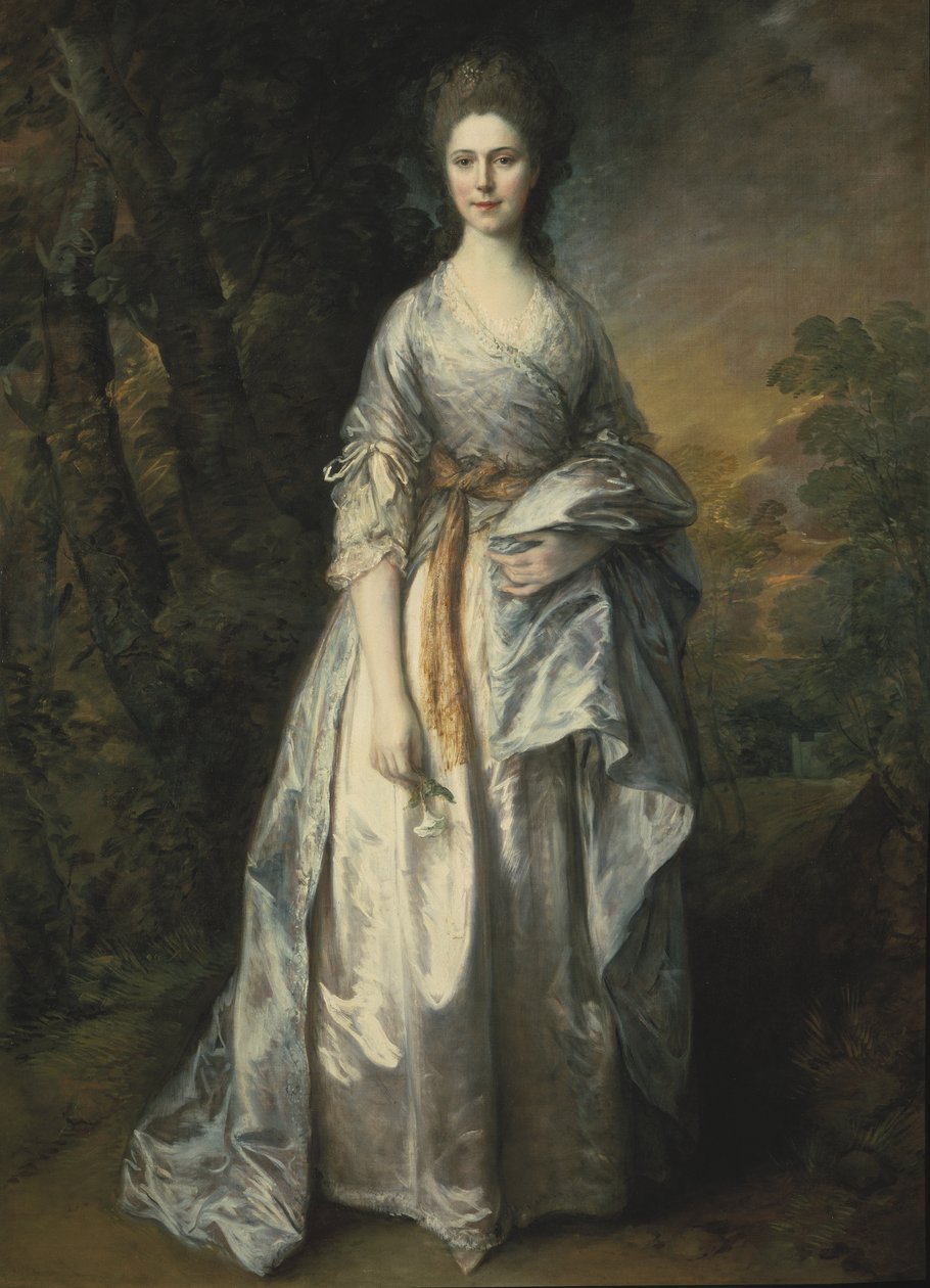 Maria Marowe (nee Wilmot), Lady Eardley de Spalding - 斯伯丁的 Maria Eardley 夫人 (1743-1794)，作者：Gainsborough, Thomas (1727-1788)。 布面油画。 尺寸：215x149 厘米。 斯德哥尔摩国家博物馆 作者 托马斯·盖恩斯伯勒