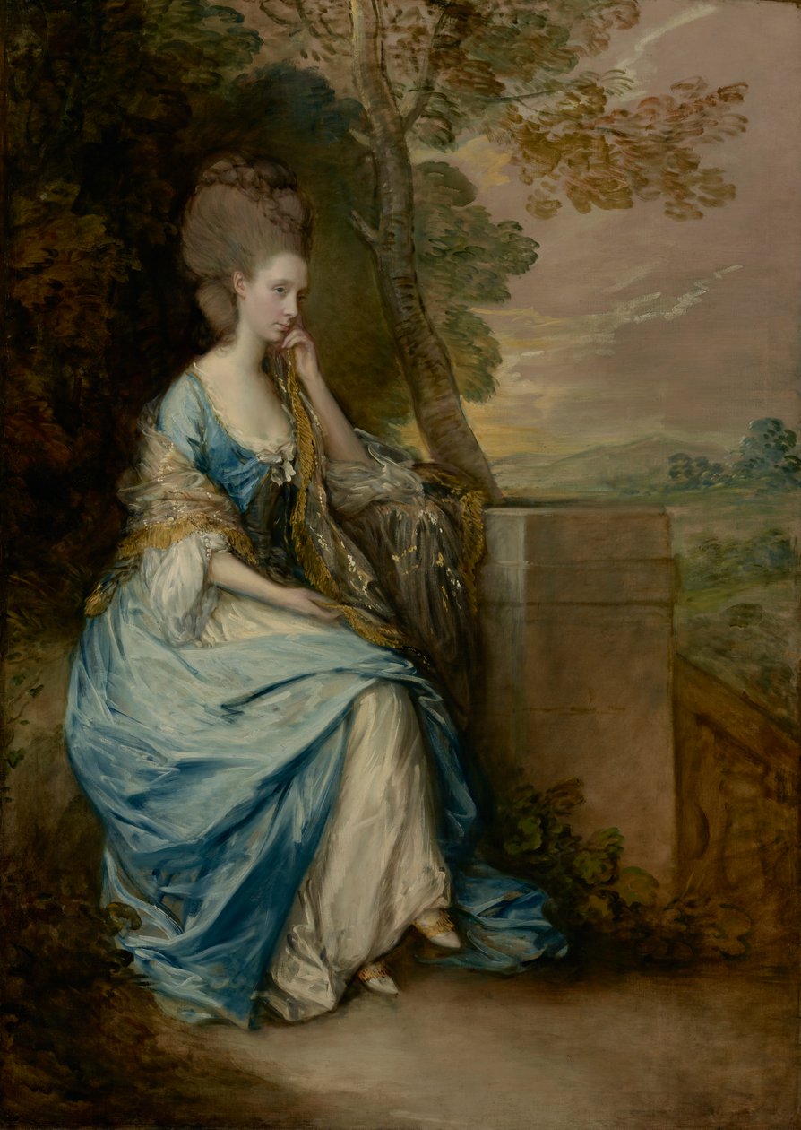 安妮的肖像，切斯特菲尔德伯爵夫人，1777-8（布面油画0 作者 托马斯·盖恩斯伯勒