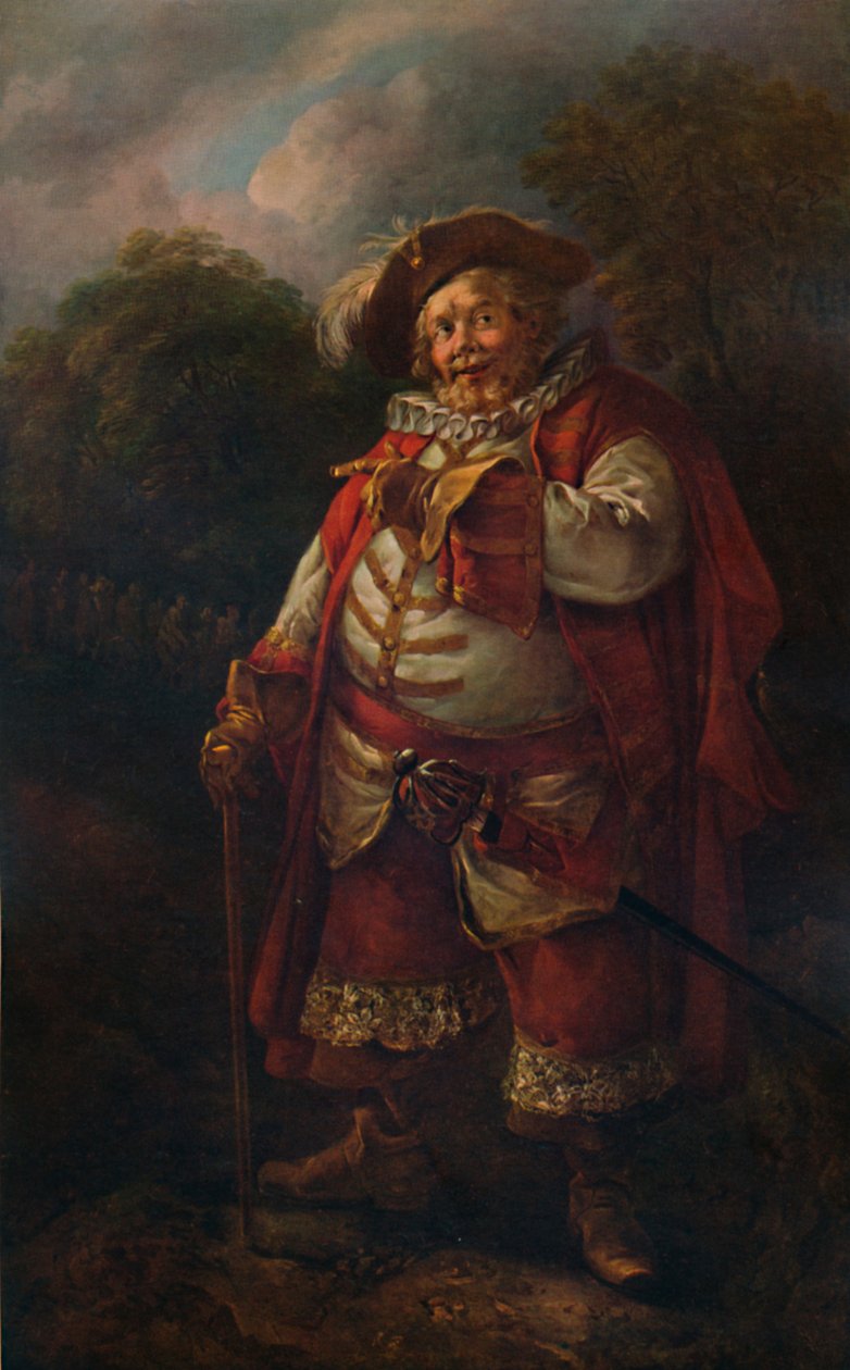 詹姆斯·奎因（James Quin）肖像，福斯塔夫（Falstaff），18世纪，1935年 作者 托马斯·盖恩斯伯勒