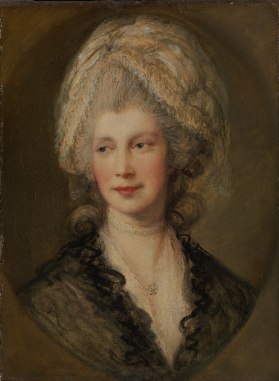 夏洛特女王（Queen Charlotte），约1782年（布面油画） 作者 托马斯·盖恩斯伯勒