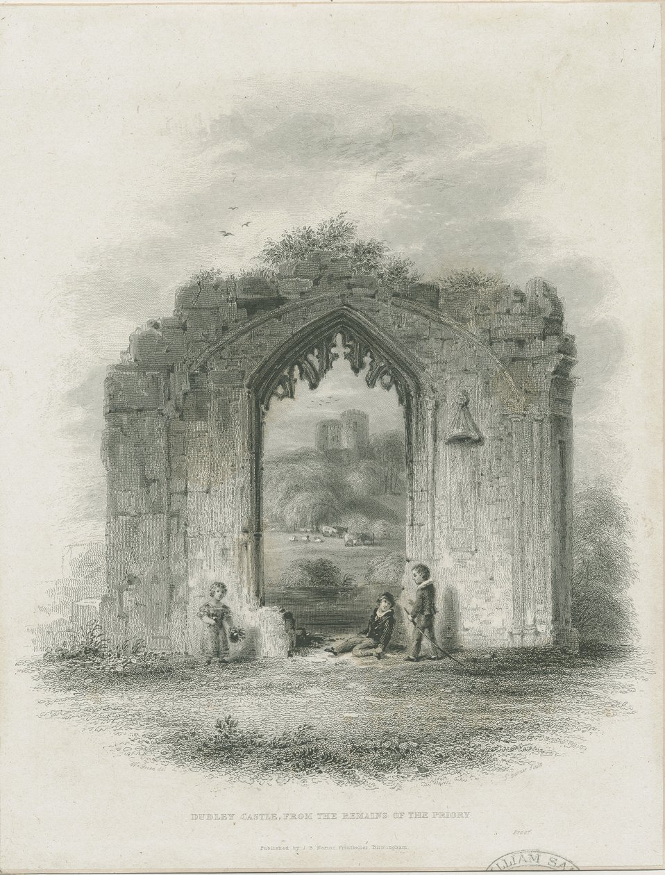 Dudley Castle-The Keep：雕刻（渐晕），nd [？19th cent]（印刷） 作者 托马斯·加纳