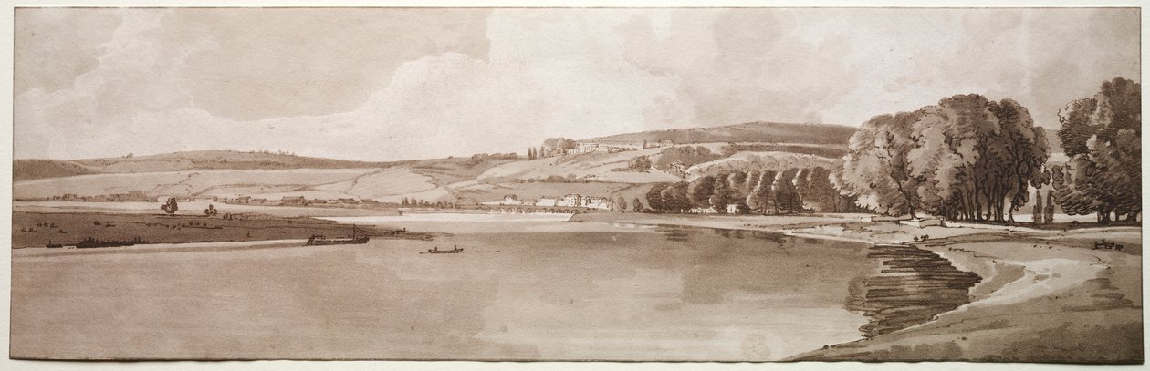 巴黎风景如画的二十处景观精选：Belle Vue 和 Sêve 桥景观 作者 托马斯·吉尔丁