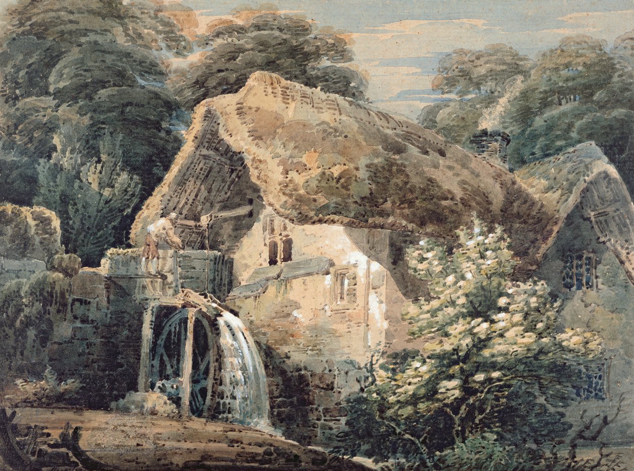 德沃郡的《 Overshot Mill》，1797年 作者 托马斯·吉尔丁