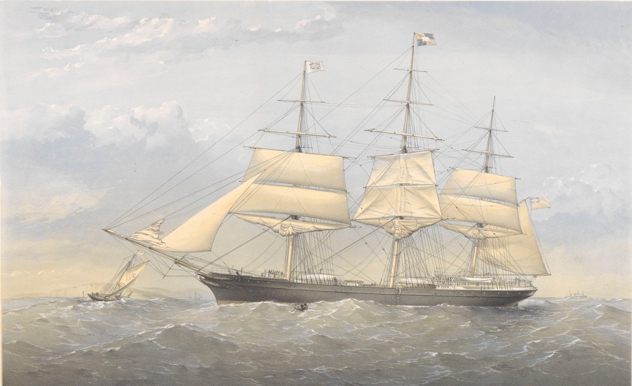 驶近海岸的快船 "南澳大利亚 "号（1863 年 作者 托马斯·戈德沃斯·达顿