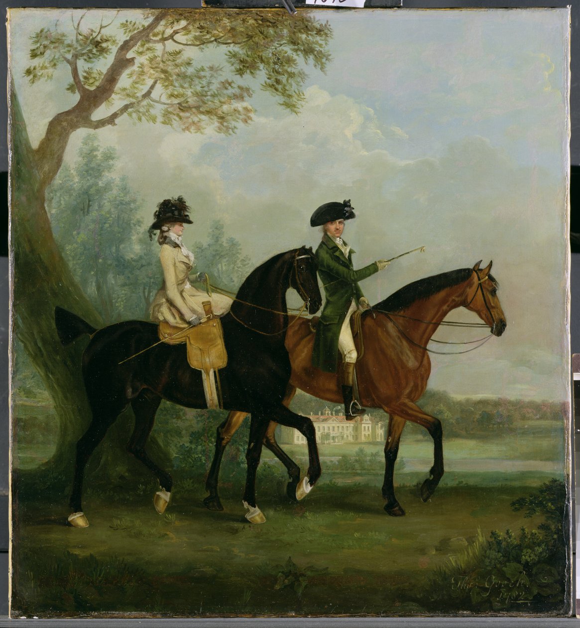 Hon。玛西娅·皮特和她的弟弟，汉。 1782年，Stratfield Saye House公园内的George Pitt（后来的第二位Lord Rivers） 作者 托马斯·古奇