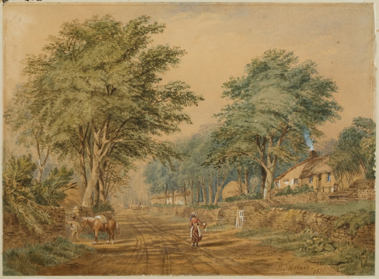 Etal，Northumberland（身体彩色和纸上水彩） 作者 托马斯·H·海尔