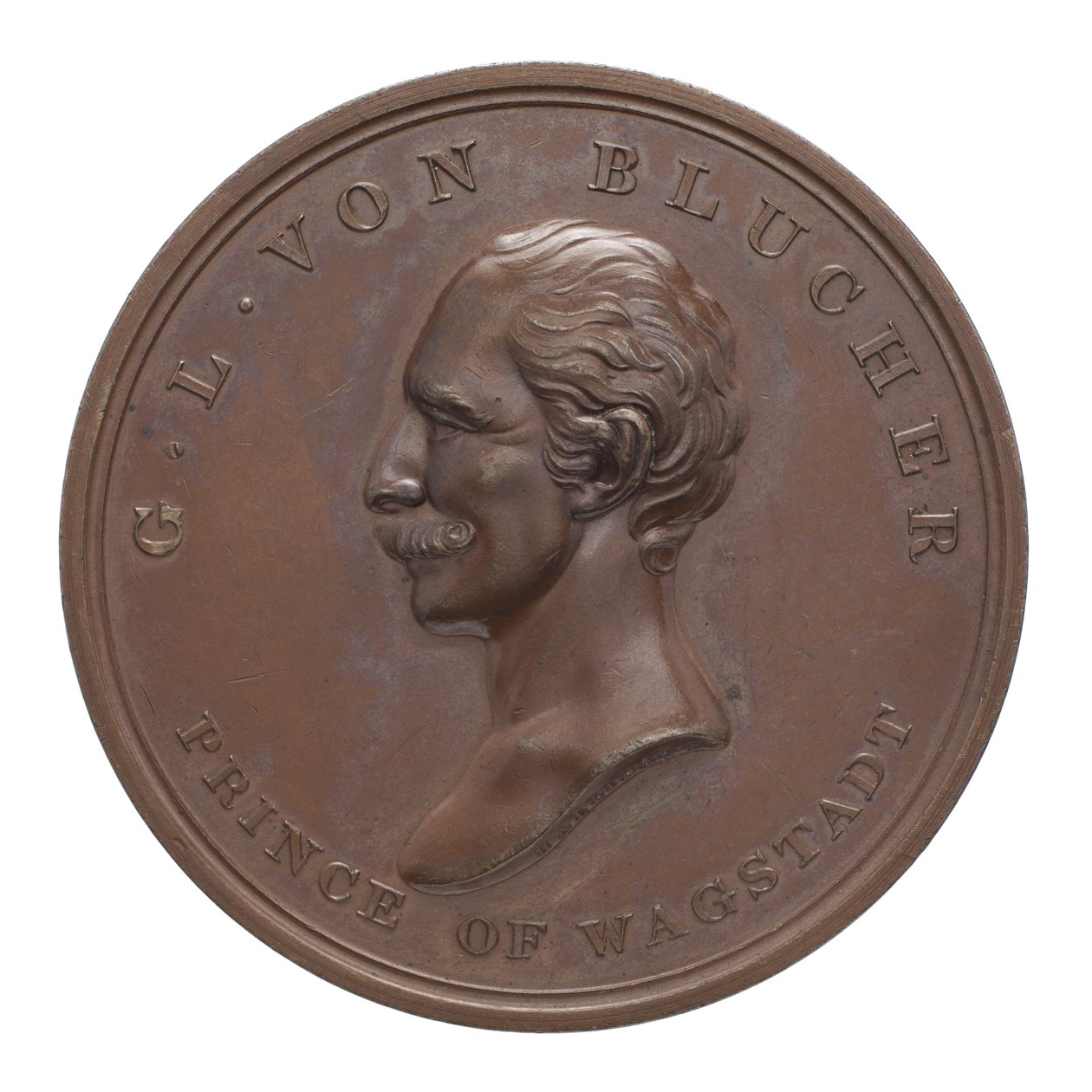 Medal commemorating Wellington and Blücher at Waterloo 作者 托马斯·哈利代（Thomas Halliday）