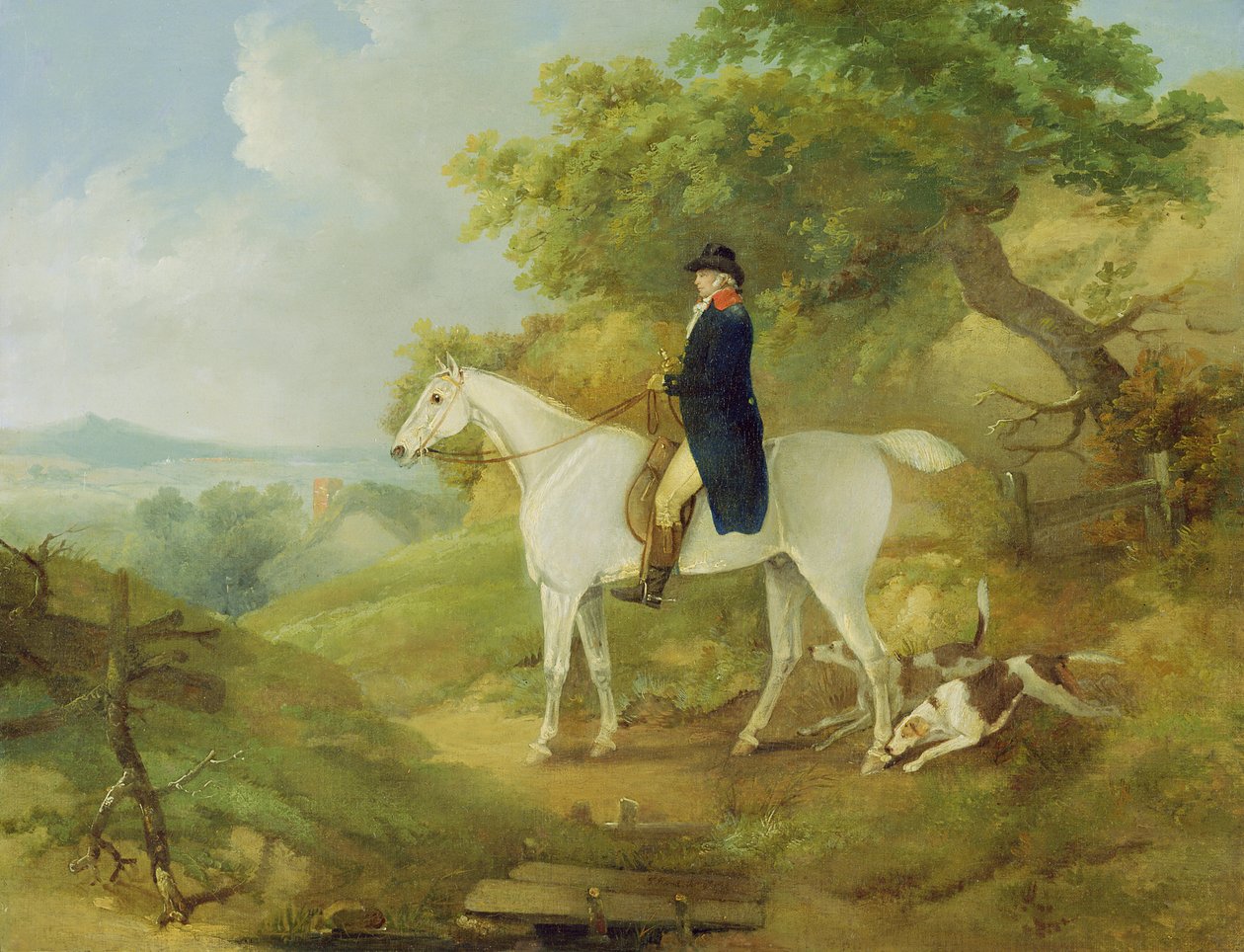 乔治·莫兰德（1763-1804）关于他的猎人，1794年 作者 托马斯·汉德