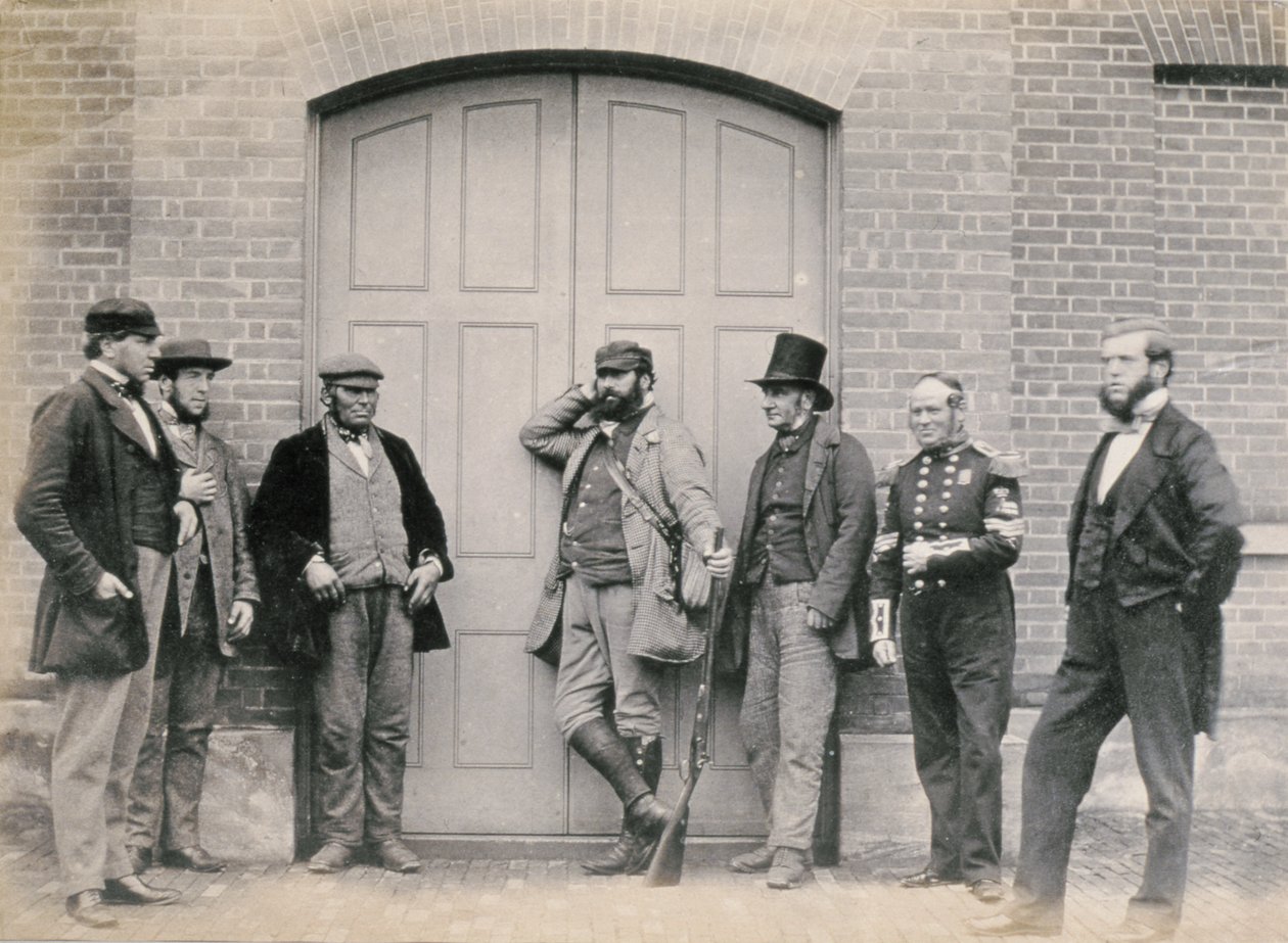 Holkham Hall，诺福克郡的工作人员，c.1863（蛋白打印） 作者 托马斯·哈考特·鲍威尔