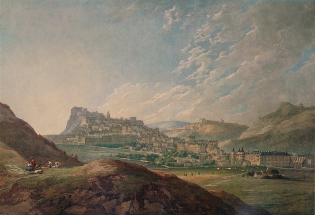 爱丁堡（Arthurs Seat）的爱丁堡，1778年，1935年 作者 托马斯·赫恩