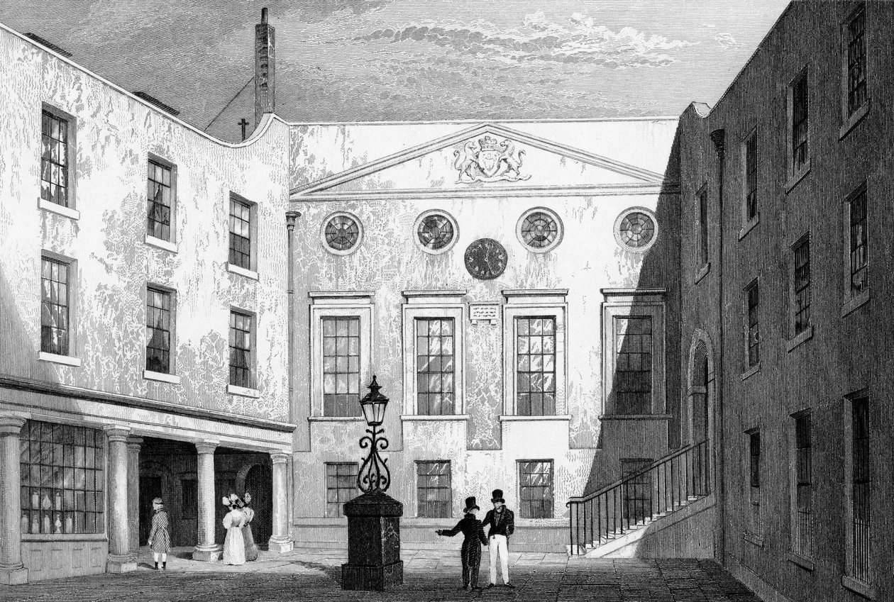Apothecaries&39;Hall，Pilgrim St.，Blackfriars，由J. Hinchliff雕刻，1831年 作者 托马斯·霍斯默牧羊人