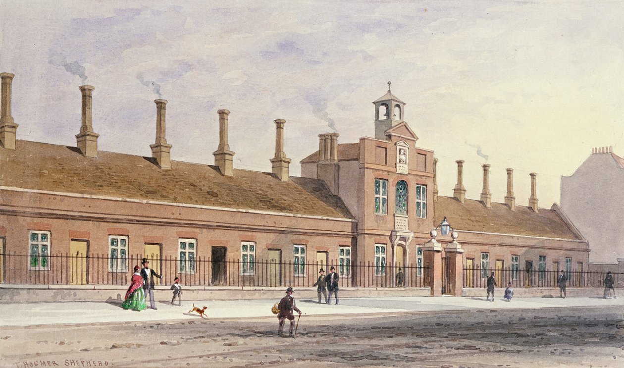 Emery Hills Alms Houses in Rochester Row，1850 作者 托马斯·霍斯默牧羊人