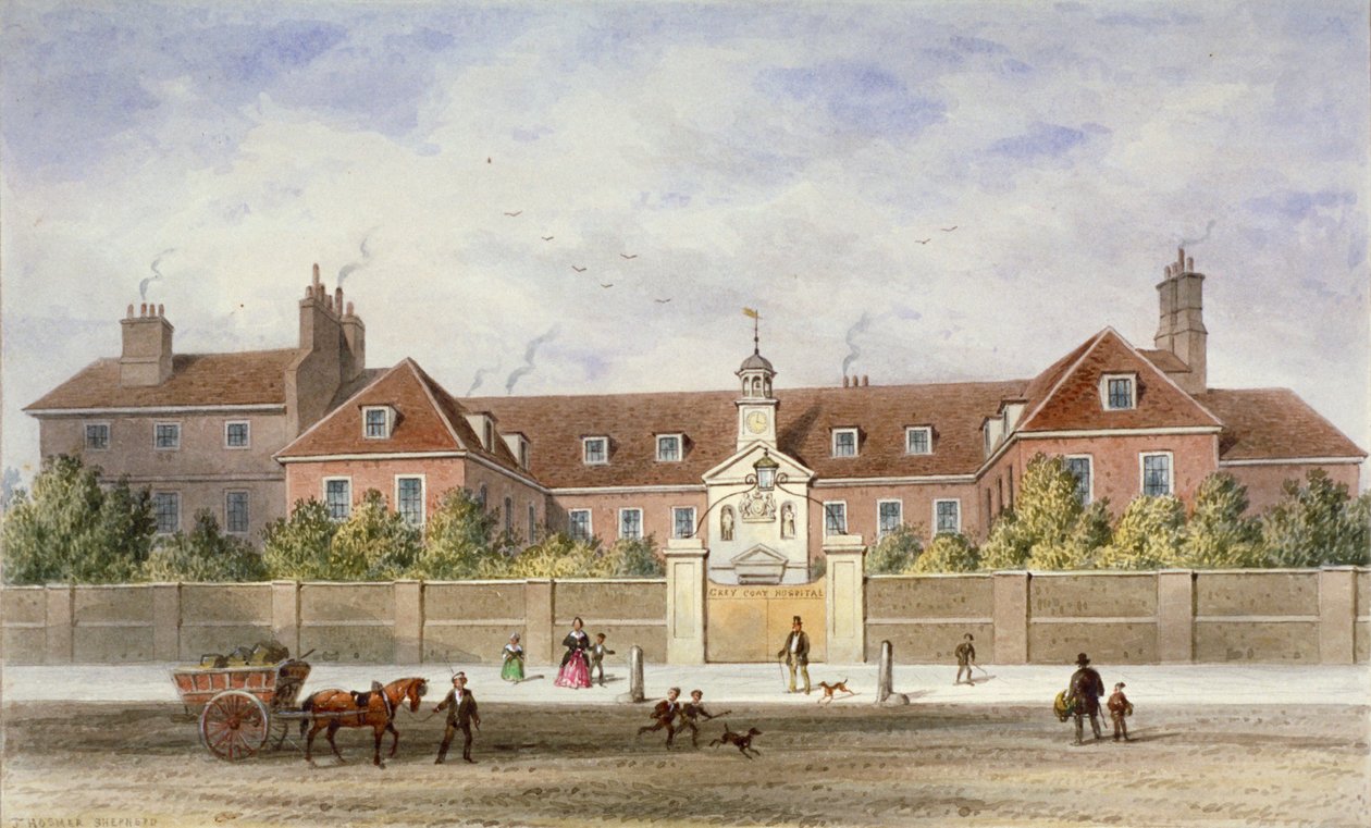 灰衣医院，Tothill Fields，威斯敏斯特，伦敦，约1840年 作者 托马斯·霍斯默牧羊人