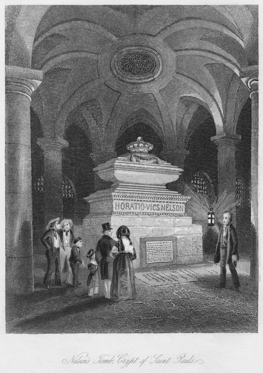 纳尔逊墓，圣保罗墓穴，c1841 作者 托马斯·霍斯默牧羊人