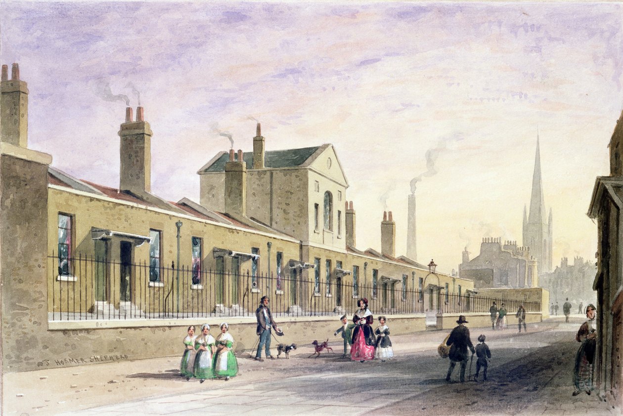 Palmer&39;s Alms Houses，Tothill Fields 作者 托马斯·霍斯默牧羊人