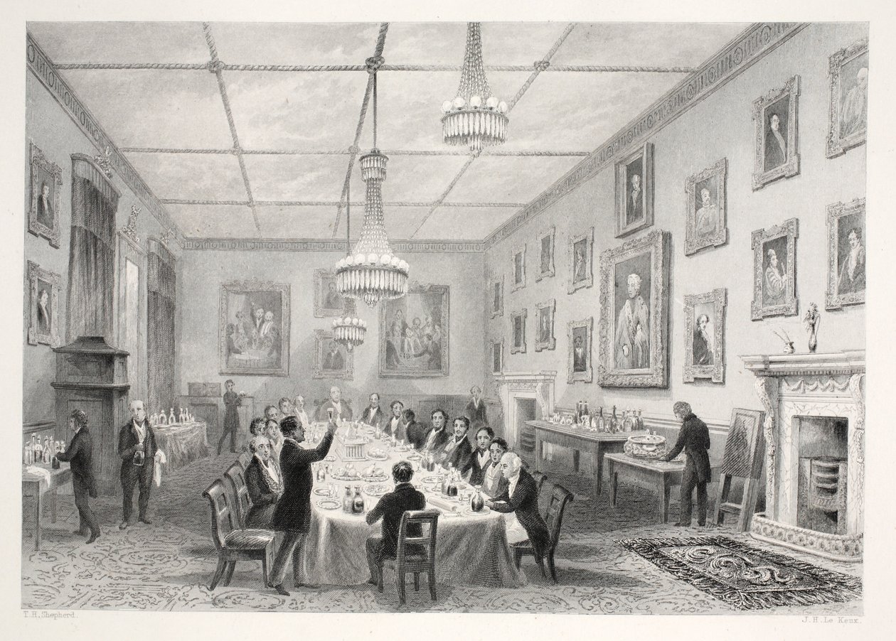 茅草屋，来自&39;伦敦室内设计及其服装和仪式&39;酒吧。 Joseph Mead，伦敦，c.1843（钢版画） 作者 托马斯·霍斯默牧羊人