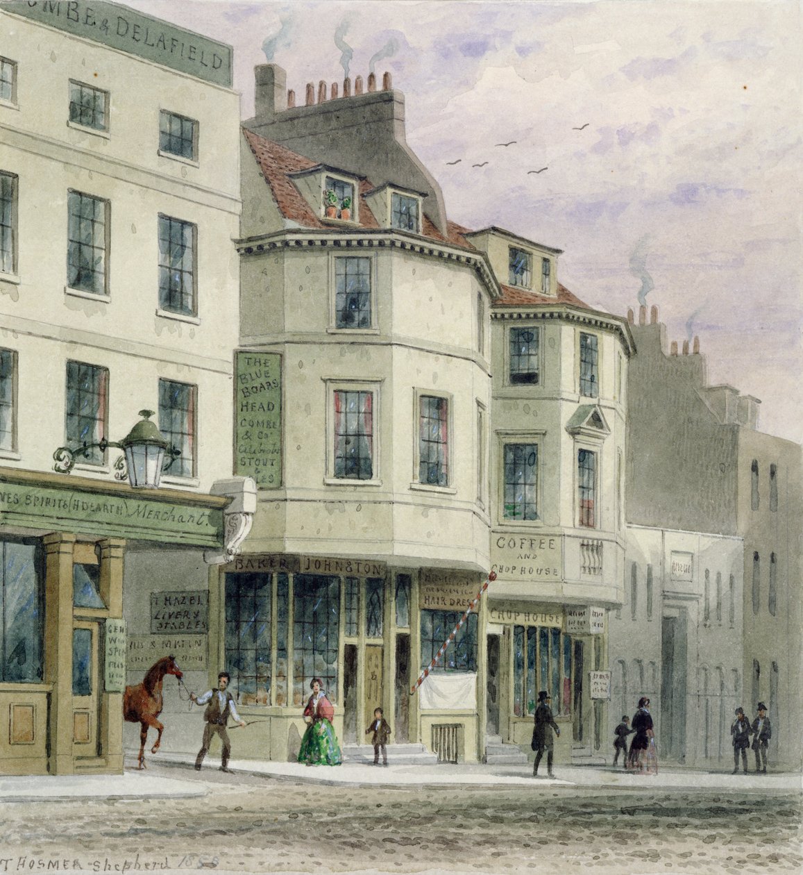 The Boars Head Inn，King Street，Westminster，1858 作者 托马斯·霍斯默牧羊人