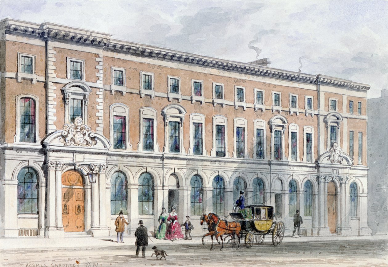 商人泰勒学院和霍尔新建筑，1853年 作者 托马斯·霍斯默牧羊人