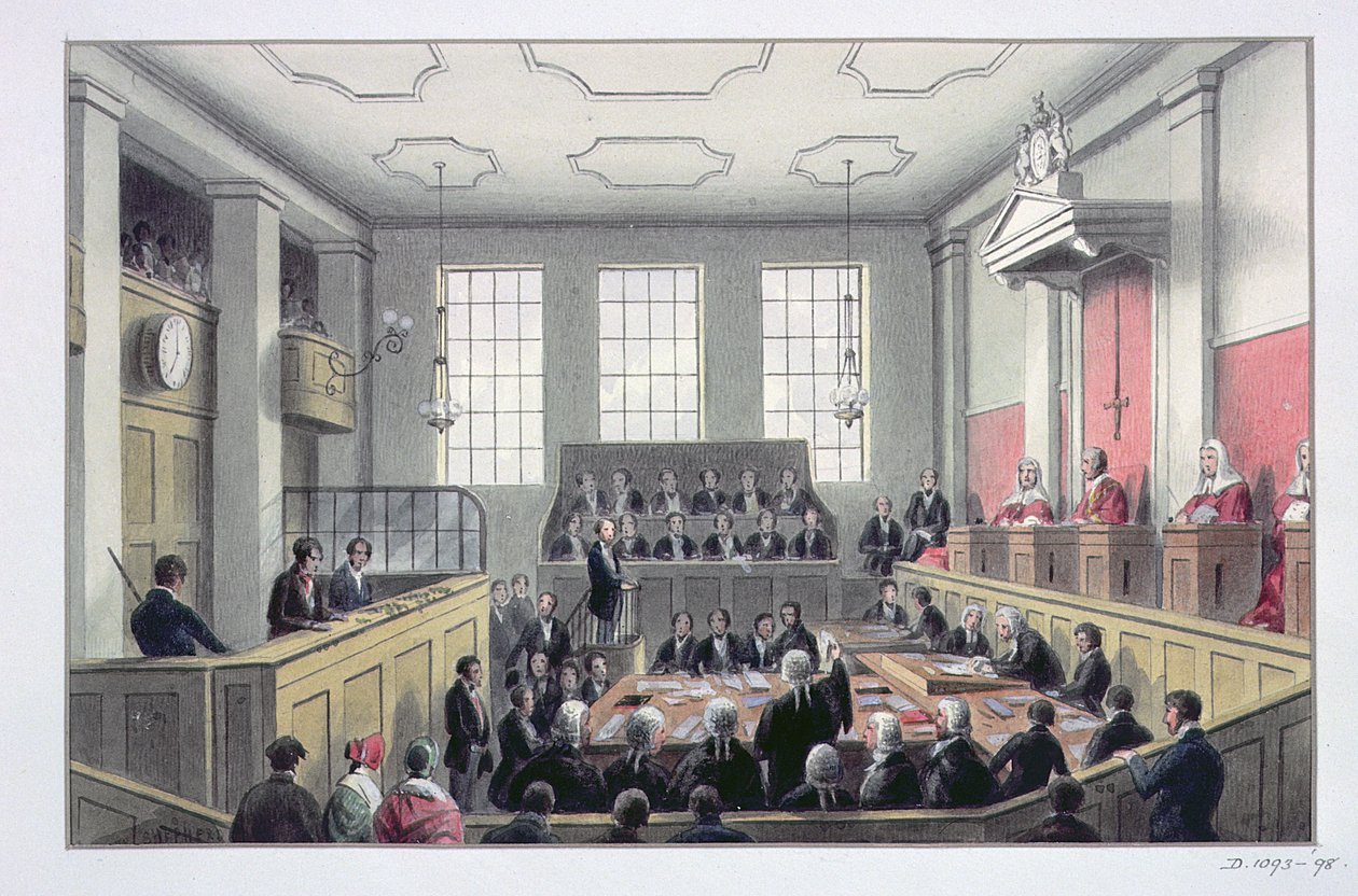 The Old Bailey，伦敦（室内） 作者 托马斯·霍斯默牧羊人