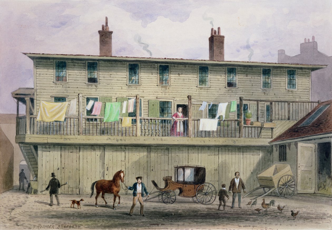 The Old Vine Inn，Aldersgate Street，1855 作者 托马斯·霍斯默牧羊人