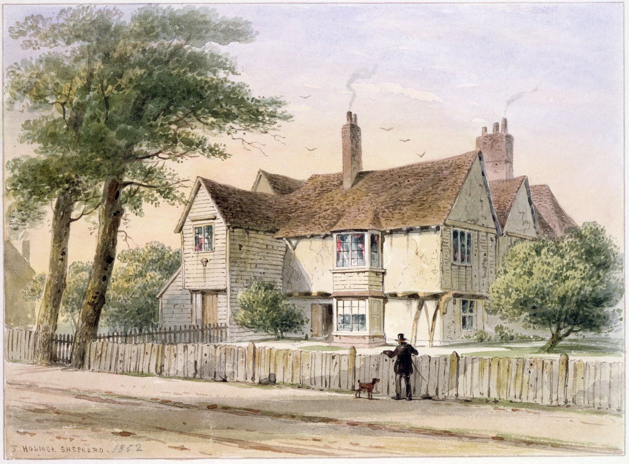 The Rectorial House，Newington Butts，1852 作者 托马斯·霍斯默牧羊人