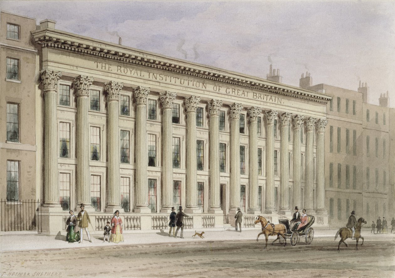 英国皇家学院，Albemarle街，c.1838 作者 托马斯·霍斯默牧羊人