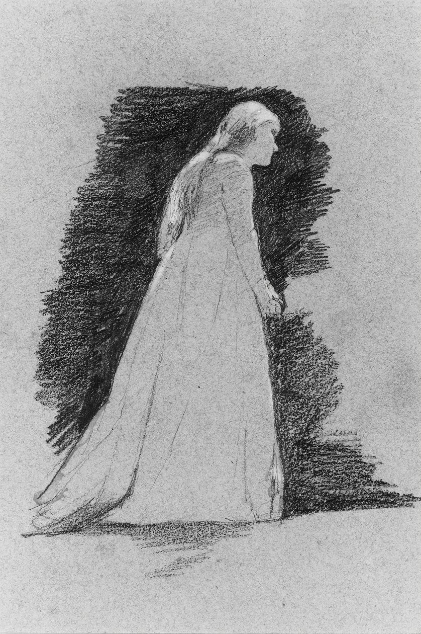 站立的女人，约1881-82。 作者 托马斯·霍文登