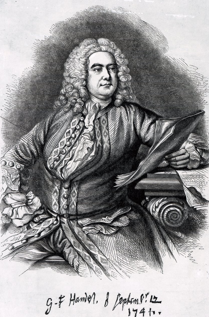乔治弗雷德里克亨德尔，1749年（mezzotint） 作者 托马斯·哈德森
