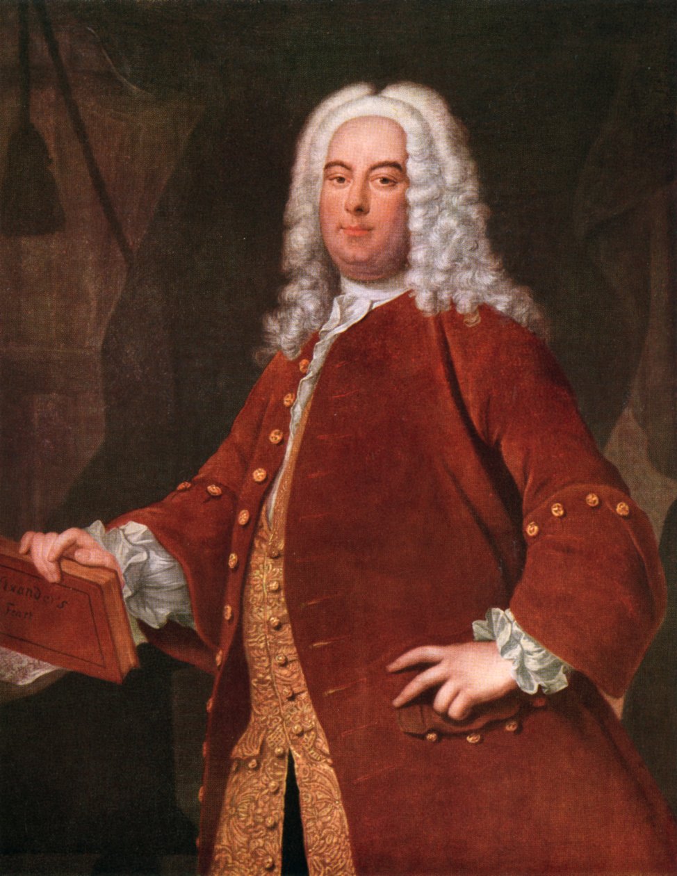 乔治-弗雷德里克-亨德尔，1685-1759，德国作曲家，约1750年代。   作者 托马斯·哈德森