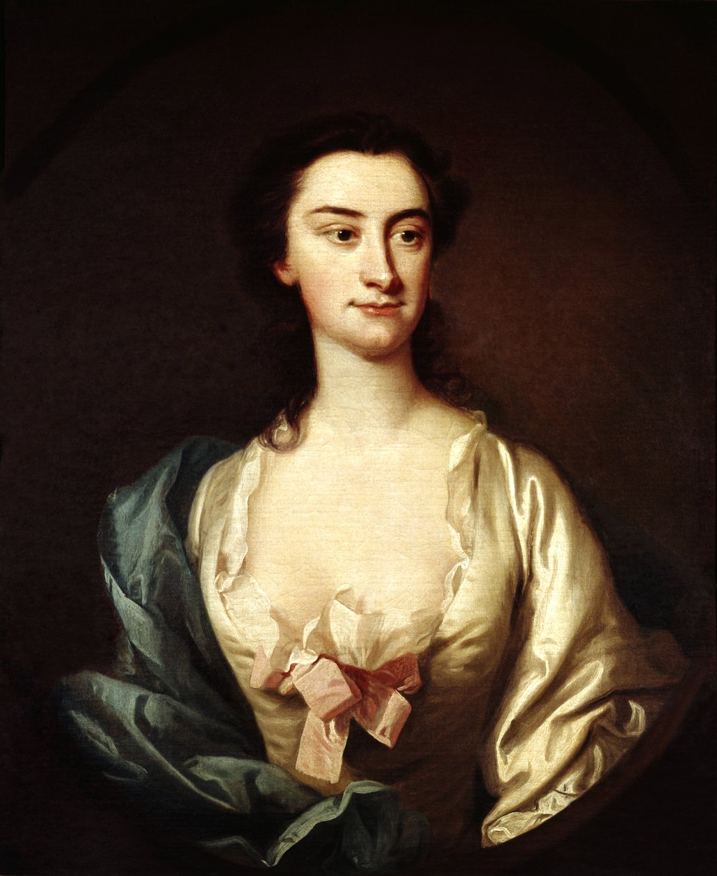 歌手Susannah Maria Cibber的肖像，约1745年 作者 托马斯·哈德森