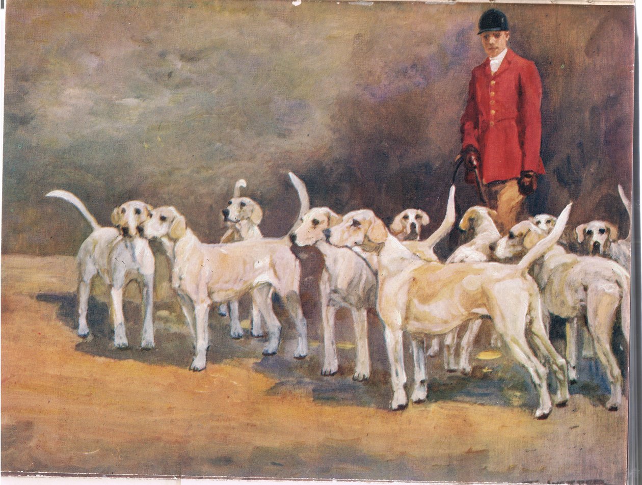 主人和猎犬，来自&39;猎犬&39;的插图 作者 托马斯·伊夫斯特·劳埃德