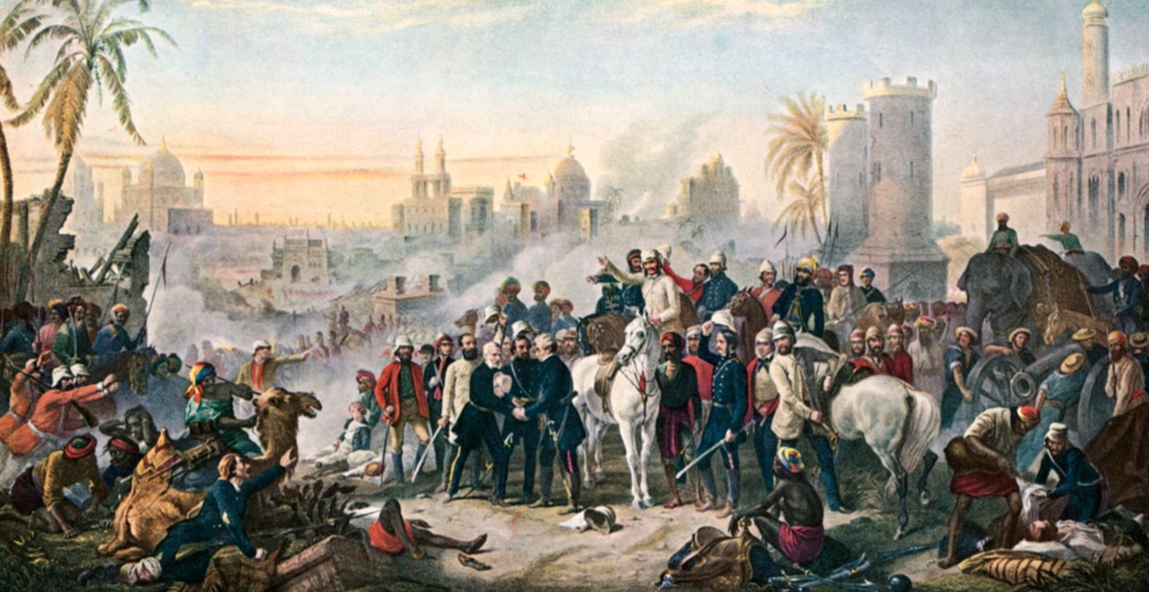 勒克瑙浮雕（彩色石版画） 作者 