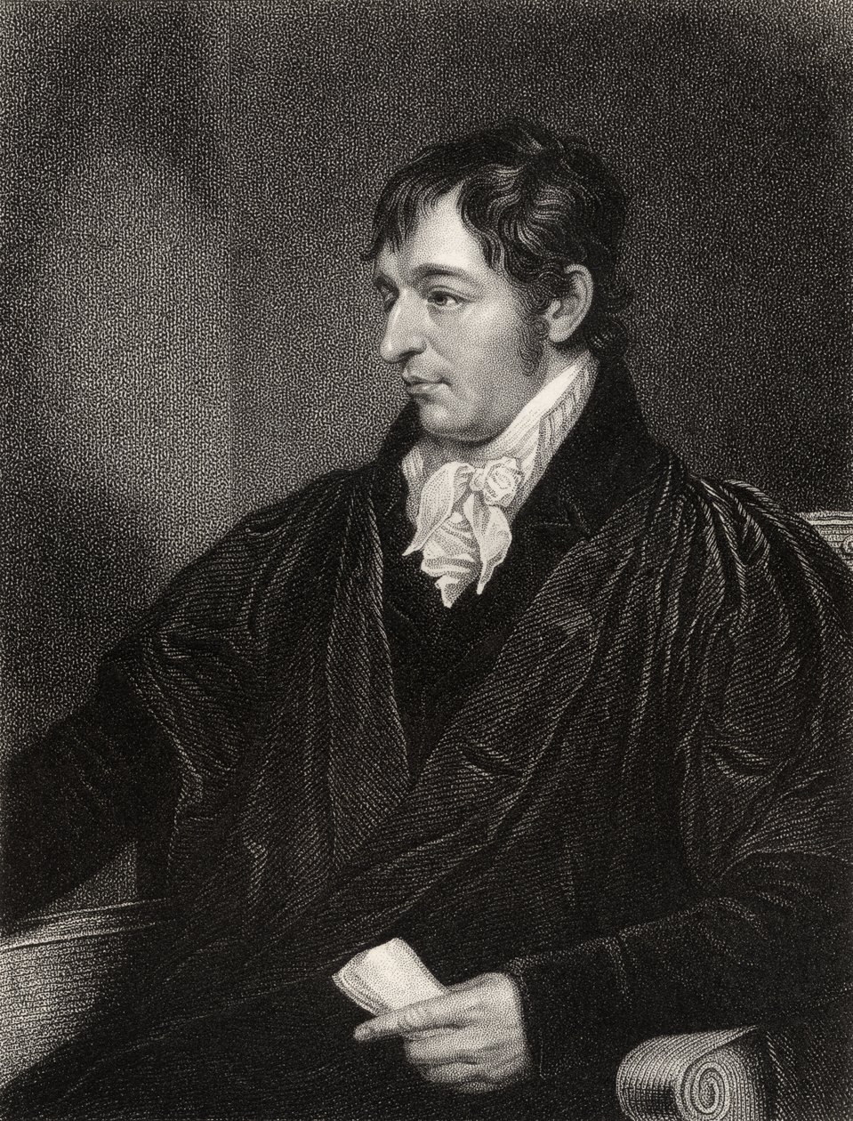 由W. Holl雕刻的Richard Porson，来自&39;国家肖像画廊，第二卷&39;，出版于1835年 作者 托马斯·柯比