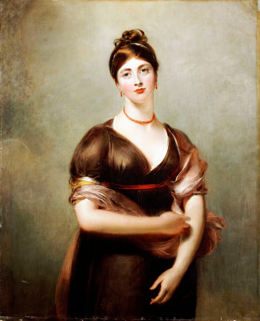 伊丽莎白·詹宁斯（Elizabeth Jennings）肖像，摆在维纳斯·梅迪奇（Vedus de“ Medici”），1798-99年 作者 托马斯·劳伦斯