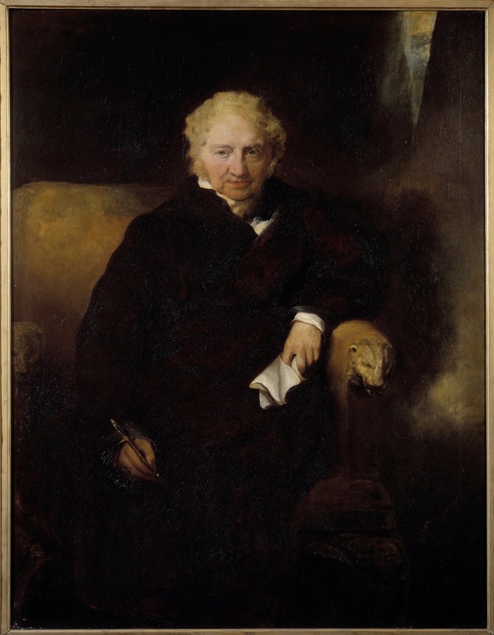 画家 Henri Fussli（或 Fuseli）（1741-1825 年）的肖像 托马斯·劳伦斯爵士（1769-1830 年）的画作 19 世纪 1042x1,09 m 巴约讷，博纳博物馆 作者 托马斯·劳伦斯