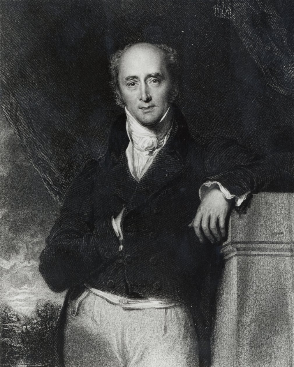 尊敬的查尔斯格雷，伯爵格雷（1764-1845）的肖像由J. Cochran雕刻 作者 托马斯·劳伦斯