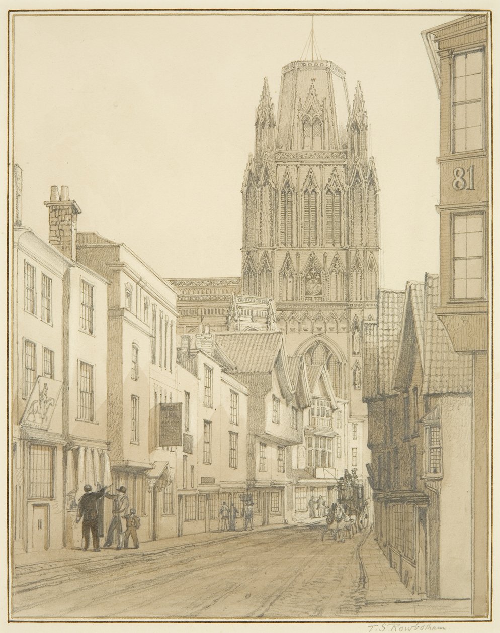 North view of St Mary Redcliffe Church seen from Redcliffe Street 作者 罗伯汉长老托马斯·李森
