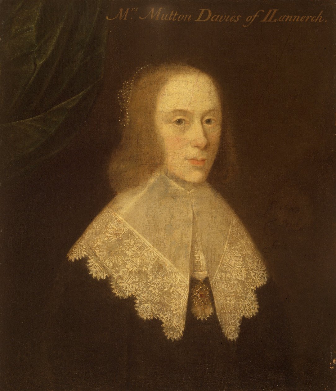 Gwysaney的Anne Davies夫人，约1630年。 作者 托马斯·利