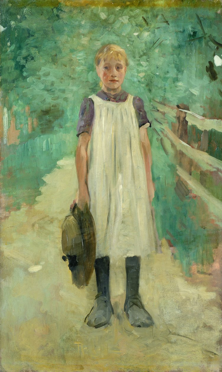 一个Farmgirl，1895年 作者 托马斯·路德维希·赫伯斯特