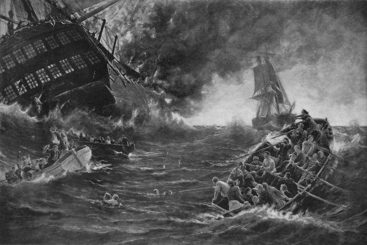 燃烧的肯特》，约1893年，1911年 作者 托马斯 MM 海米