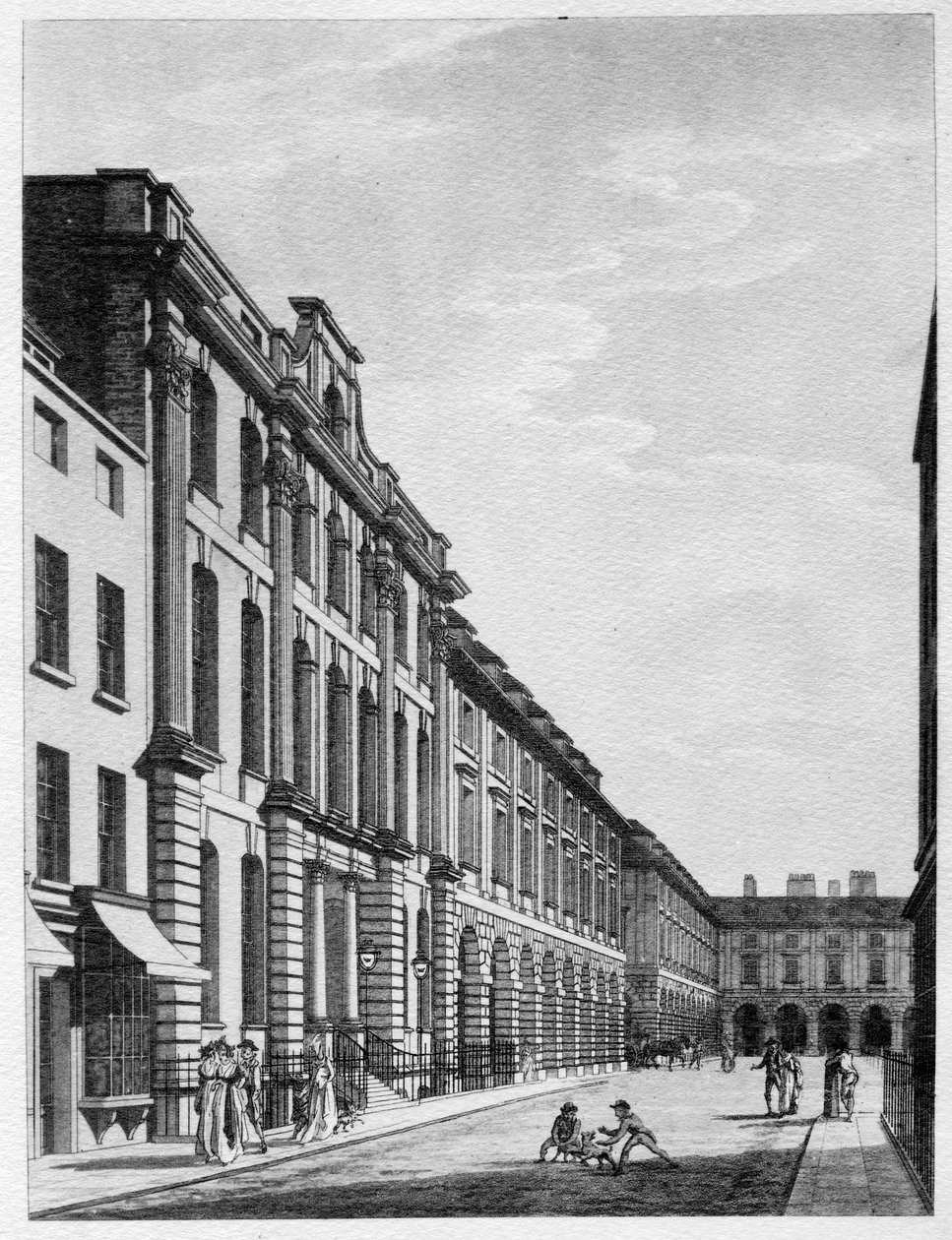 考文特花园，1796年 作者 托马斯·马尔顿（Thomas Malton Jnr）。
