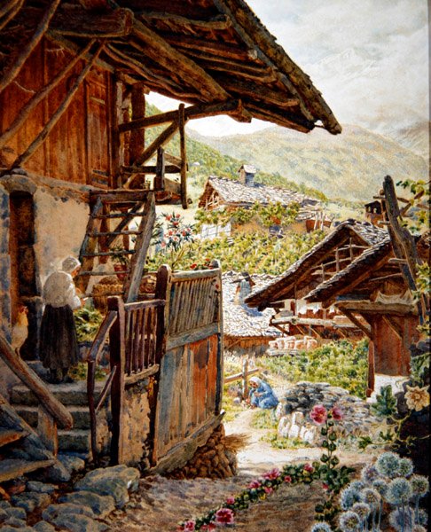 萨朗什（Sallanches），上萨瓦省，远处是比翁纳赛山（Aiguille de Bionnassay）。 作者 托马斯·马修斯·鲁克